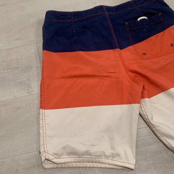 O'Neill Swim Oneill Board Shorts Bathing Suite Size 34 Navy Orange
